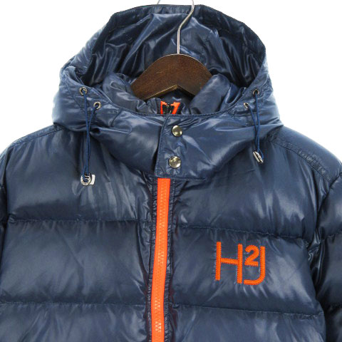 ハイドロゲン HYDROGEN ダウンジャケット フード H2J 紺 ネイビー 