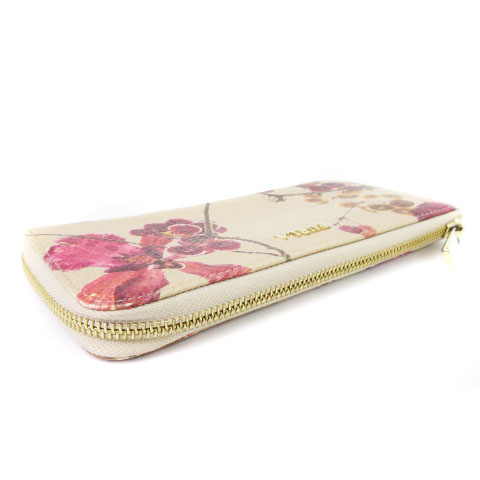 フルラ FURLA 長財布 L字ファスナー 花柄 フラワー ウォレット
