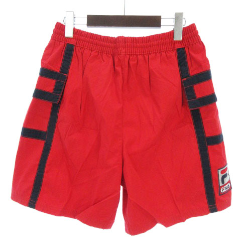 未使用品 フィラ Fila ショートパンツ ハーフ スポーツ トレーニング 赤 レッド M メンズ 002 ベクトルパーク