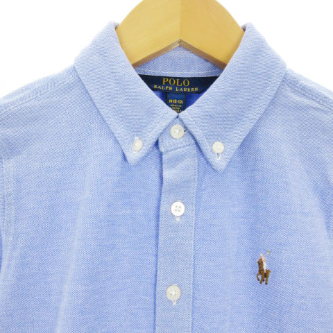 ラルフローレン ポロシャツワンピース 水色長袖 POLO RALPH LAUREN（ポロ ラルフ ローレン）の「ポプリン ロング