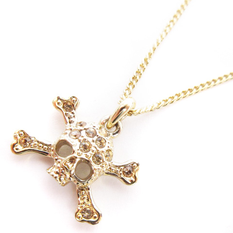 ヴィヴィアンウエストウッド Vivienne Westwood ネックレス ペンダント クロスボーン ドクロ スカル ゴールド系 ファッション小物 Sm レディース 002 ベクトルパーク
