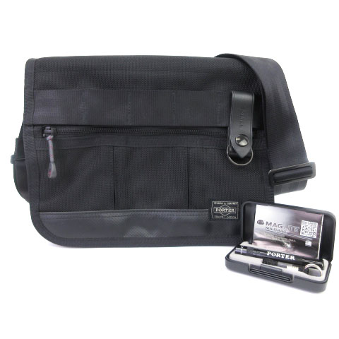 ポーター Porter Heat ヒート 吉田カバン ショルダーバッグ ナイロン キーホルダー マグライト ペンライト付き 703 黒 ブラック 鞄 Sm メンズ 002 ベクトルパーク