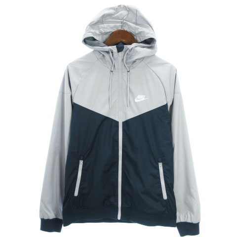 ナイキ Nike ウインドランナー ジャケット パーカー フード 456 グレー ネイビー系 M アウター メンズ 002 ベクトルパーク