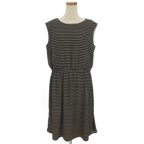 ロッソ Rosso アーバンリサーチ ワンピース ノースリーブ ひざ丈 リバーシブル ボーダー 紺 ネイビー グレー F レディース 002 ベクトルパーク