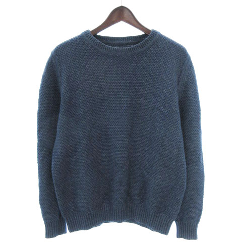 ソフネット SOPHNET. INDIGO WAFFLE CREW NECK SWEATER ニット 