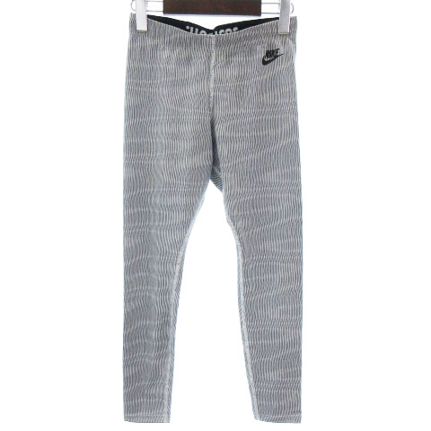 ナイキ Nike レギンス スパッツ 総柄 スポーツ トレーニング 黒 ブラック グレー系 M レディース 002 ベクトルパーク