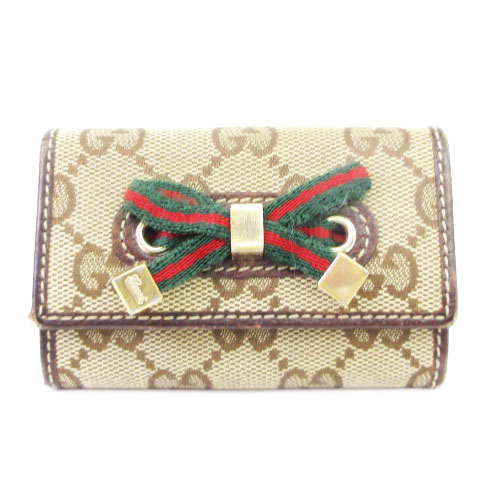 グッチ Gucci キーケース 6連 プリンシー Ggキャンバス レザー 茶 ブラウン レディース 002 902011140029 ベクトルパーク