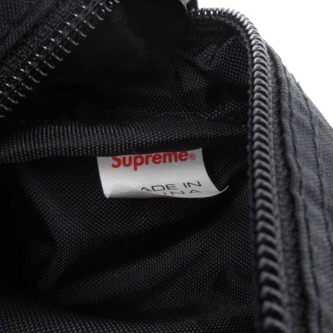 【返品送料無料】 SUPREME(シュプリーム)18AW ブラック ボディバッグ ウェストバック - ウエストポーチ