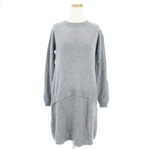 ノット Knott トゥモローランド ワンピース 長袖 ひざ丈 ニット ウール グレー 1 レディース 002 ベクトルパーク