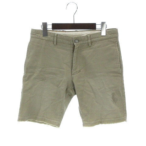 ロンハーマン ヴィンテージ R H Vintage チノパン ショートパンツ ショーツ Used加工 カットオフ ステッチ コットン S ベージュ Ibs メンズ 002 ベクトルパーク