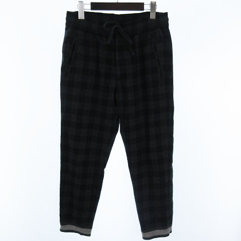 ブルーワーク Blue Work ジョガーパンツ イージー チェック ウール M グレー Ibs メンズ 002 ベクトルパーク