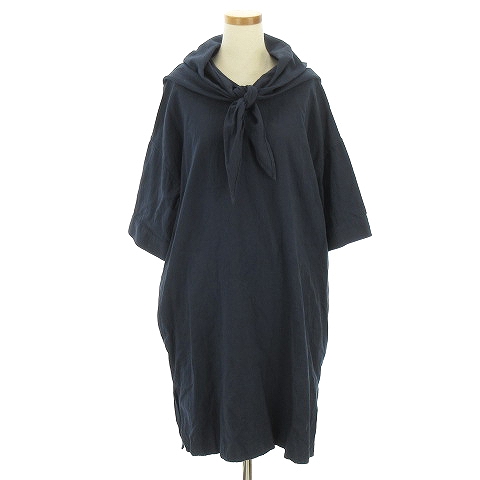 ビームスボーイ Beams Boy セーラー ワンピース ひざ丈 スカーフ キーネック 半袖 13 26 0597 286 コットン 紺 ネイビー レディース 002 ベクトルパーク