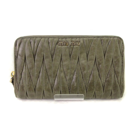 ミュウミュウ Miumiu マテラッセ 長財布 ウォレット ラウンドジップ ロゴ レザー 緑 グリーン系 小物 レディース 002 ベクトルパーク ミュウミュウ Miumiu マテラッセ 長財布 ウォレット ラウンドジップ ロゴ レザー 緑 グリーン系 小物 レディース 002 ベクトルパーク