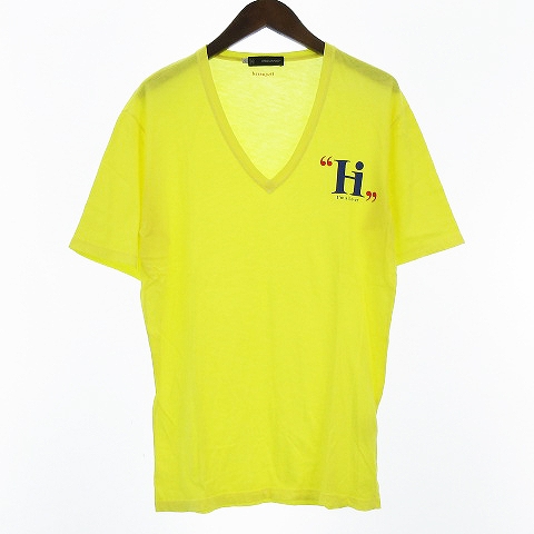 ディースクエアード Dsquared2 13ss Tシャツ カットソー 半袖 深vネック プリント コットン 黄色 イエロー S Sm メンズ 002 ベクトルパーク ディースクエアード Dsquared2 13ss Tシャツ カットソー 半袖 深vネック プリント コットン 黄色 イエロー S Sm メンズ 002 ベクトルパーク