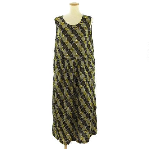 ビームスボーイ Beams Boy Oz Creation バティック柄切り替えノースリーブ ワンピース 13 26 0630 771 ロング コットン 黄色 イエロー系 レディース 002 ベクトルパーク