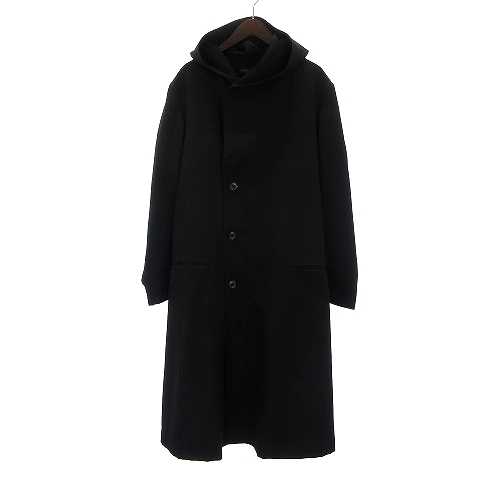 ヨウジヤマモト Yohji Yamamoto Regulation レギュレーション19aw ウールギャバフードコート ロング ウール Hc C01 140 黒 ブラック 1 アウター メンズ 002 ベクトルパーク