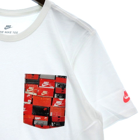 未使用品 ナイキ Nike 美品 Atmos Air Max 90 Pocket Tee Release Date Tシャツ カットソー 半袖 丸首 胸ポケット コットン At6830 100 白 ホワイト M メンズ 002 902103210018 ベクトルパーク