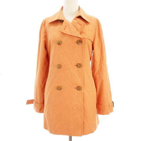 クミキョク 組曲 Kumikyoku トレンチコート ハーフ丈 裏花柄 コットン オレンジ 橙 2 アウター レディース 002 ベクトルパーク クミキョク 組曲 Kumikyoku トレンチコート ハーフ丈 裏花柄 コットン オレンジ 橙 2 アウター レディース 002 ベクトルパーク