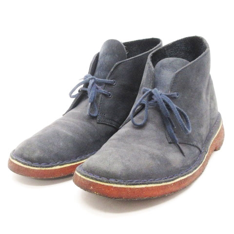 クラークス Clarks デザートブーツ ヌバック クレープソール ネイビー 紺系 8 靴 メンズ 002 ベクトルパーク