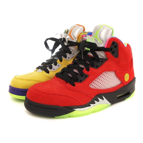 安い エアジョーダン The What Se Retro 5 Jordan Air 美品 Nike ナイキ 未使用品 5 レディース メンズ 靴 24cm レッド イエロー 赤 黄 Cz5725 700 ハイカット スニーカー レトロ スニーカー Www Fests Eu