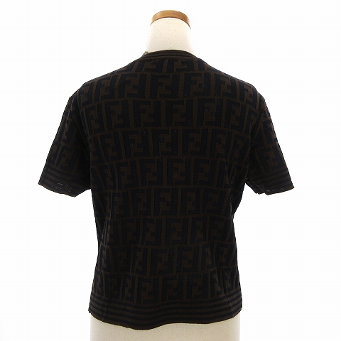 フェンディ FENDI ニット カットソー 半袖 ズッカ柄 総柄 クルーネック  