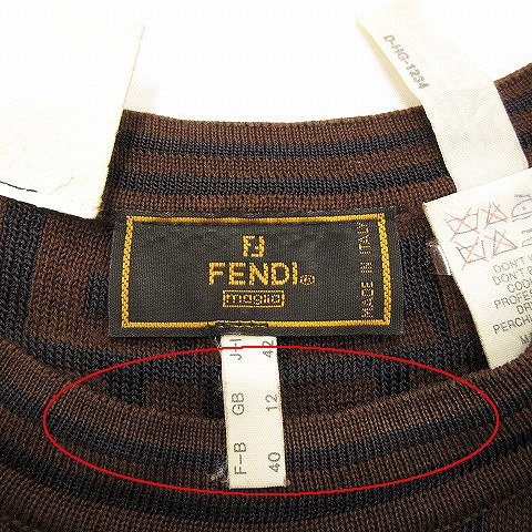 フェンディ FENDI ニット カットソー 半袖 ズッカ柄 総柄 クルーネック  