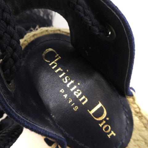 Christian Dior エスパドリーユサンダル ネイビー