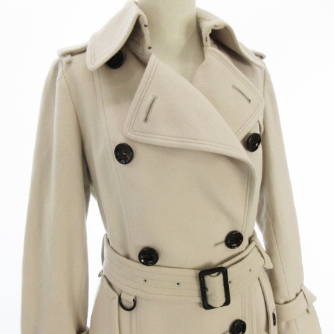 バーバリー BURBERRY トレンチコート ウール カシミヤ混 ロング ベルト  