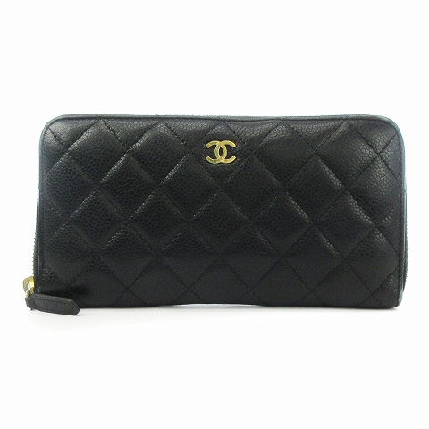 シャネル CHANEL マトラッセ 長財布 ラウンドジップ ココマーク 