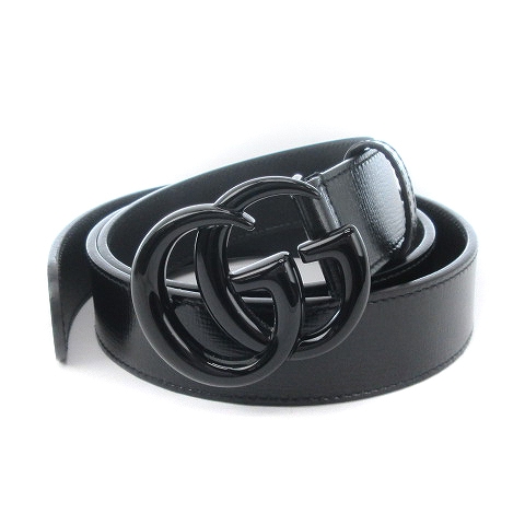 グッチ GUCCI GGマーモント スリム ベルト レザー 414516・18YXV 黒
