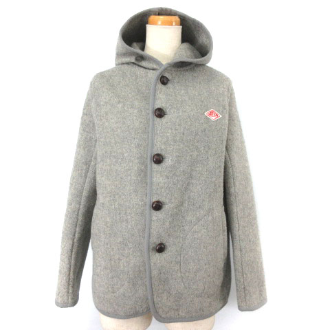 ダントン Danton 17aw ウールモッサ フード付き シングル ジャケット コート くるみボタン Jd 8458 グレー 34 アウター レディース 002 ベクトルパーク