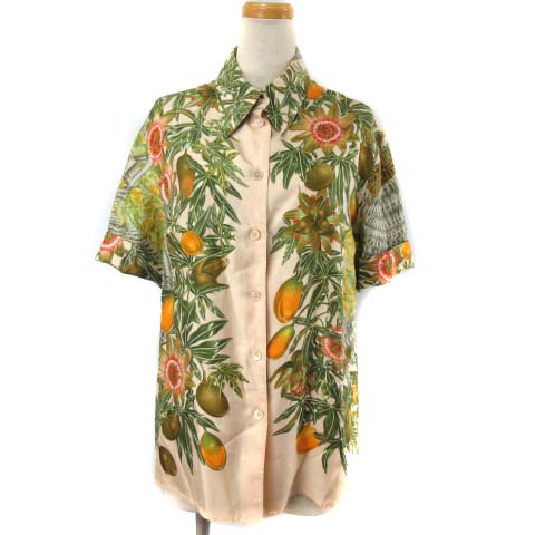 エルメス HERMES PASSIFLORES パッションフラワー シャツ ブラウス 