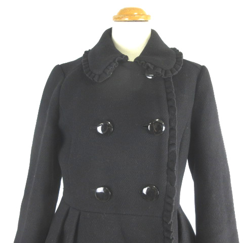 ケイトスペード KATE SPADE ラッフル トリム コート ウール フリル  