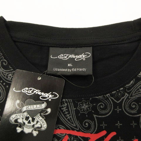 定価18000円50s エドハーディーed hardyタグ付き25インチ Ed Hardy - USA製 タグ付き エドハーディー Tシャツ 半袖