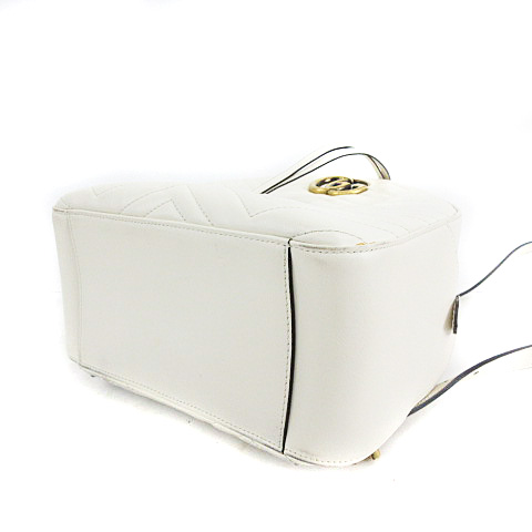 GUCCI ホワイトレザーリュック Large backpack with Web detail in white GG Supreme | GUCCI® US