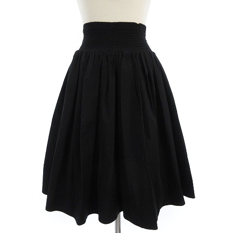 PRADA プラダ 紺 膝丈 コットン フレア プリーツスカート サイズ42 PRADA - プラダ PRADA 現行青タグ ストレッチコットン モザイク柄 ひざ