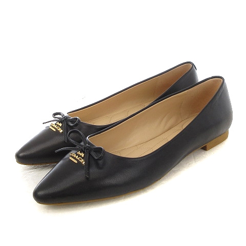 コーチ COACH 美品 ANNABEL LEATHER BALLET アナベル フラットシューズ 