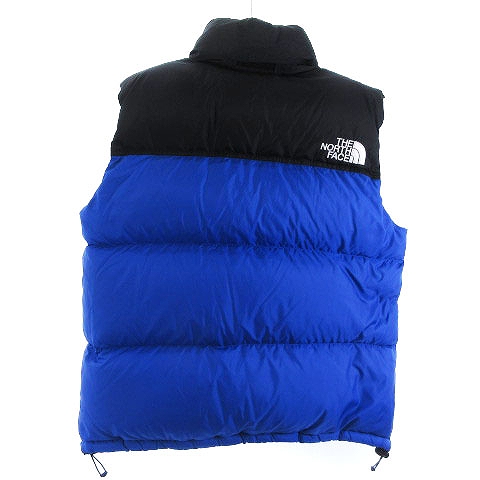 美品 ノースフェイス ヌプシダウンベスト L 白い ブルー系 ND91843