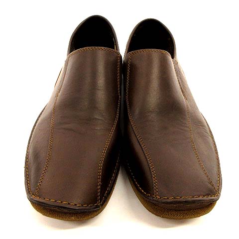 クラークス Clarks スリッポン シューズ レザー 本革 7 25cm 茶 ブラウン 小さいサイズ Sm メンズ 002 ベクトルパーク