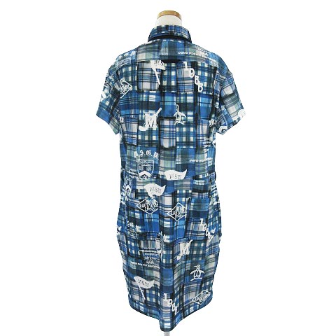 【Munsingwear】かわいいパッチワーク柄ワンピースゴルフウェア✳︎Mサイズ Munsingwear】かわいいパッチワーク柄ワンピースゴルフウェア