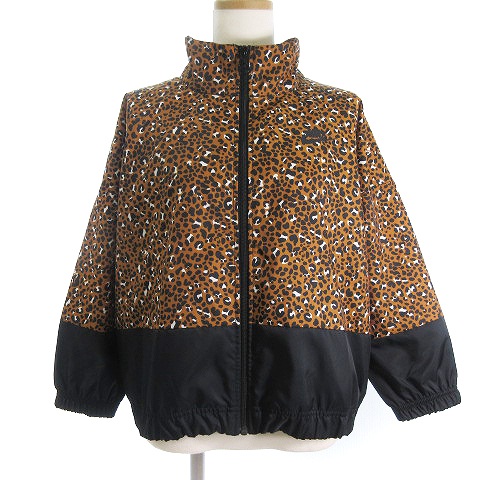 ナイキ NIKE ウーブンジャケット ブルゾン ジップアップ 切替 ヒョウ柄