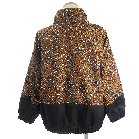 ナイキ NIKE ウーブンジャケット ブルゾン ジップアップ 切替 ヒョウ柄