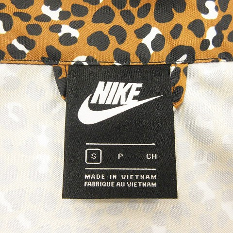 ナイキ NIKE ウーブンジャケット ブルゾン ジップアップ 切替 ヒョウ柄