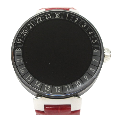 ルイヴィトン タンブール ベルト 時計 モノグラムレザー ウォッチ