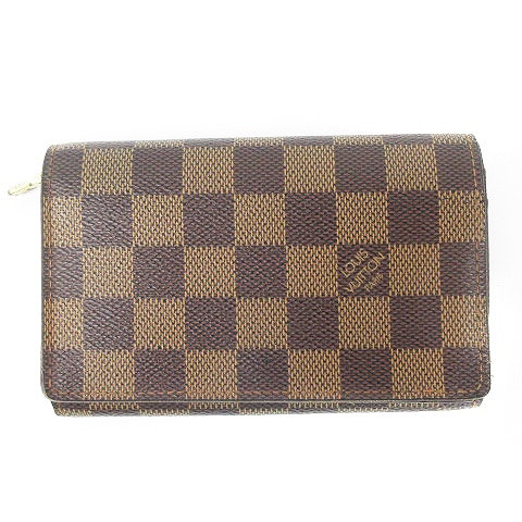 LOUIS VUITTON ダミエ エベヌ トレゾール ポルトモネ ビエ 二つ折財布 ①