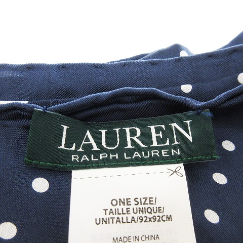 Ralph Lauren ドット柄スカーフ ヴィンテージ 未使用 シルクスカーフ