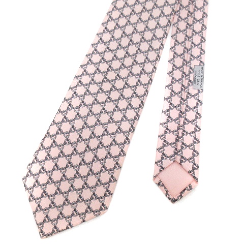 HERMES ネクタイ 紋章柄 ピンク エルメスH柄 ピンク メンズ ネクタイ HERMES – 銀蔵オンライン