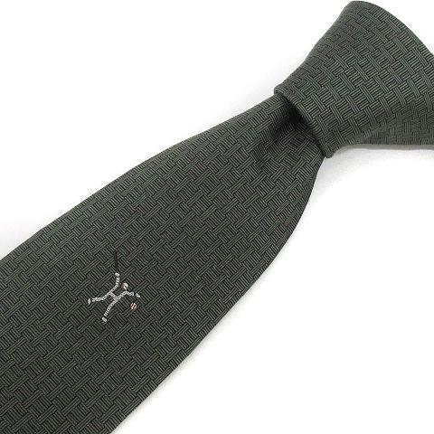 エルメス HERMES ネクタイ レギュラータイ Hロゴ ベースボール 野球  