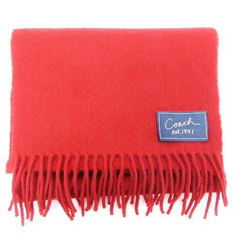 コーチ COACH est.1941 マフラー ストール フリンジ ウール カシミヤ混