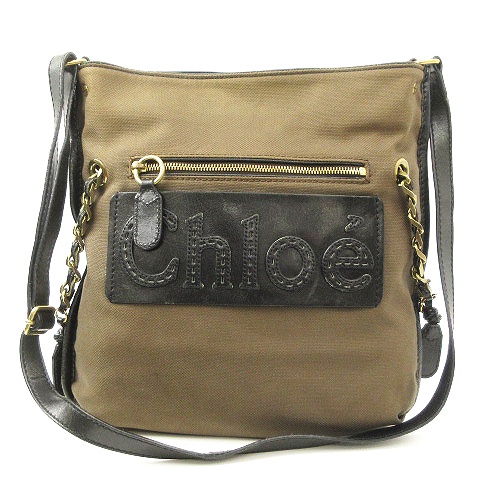クロエ CHLOE ハーレー ショルダーバッグ キャンバス レザー 